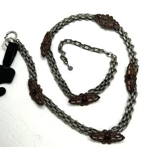 Silver and‎ Bronze Toned Chain Belt NOSWT